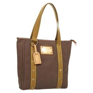 LOUIS VUITTON Antigua Cabas MM Tote Bag Brown M40086